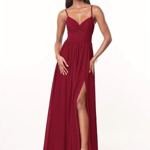 Azazie Zeya Dress in Burgundy